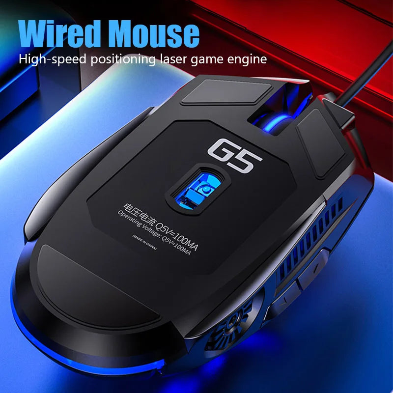 YINDIAO G5 RGB Gaming Mouse – Ergonomic, Silent, and Precise