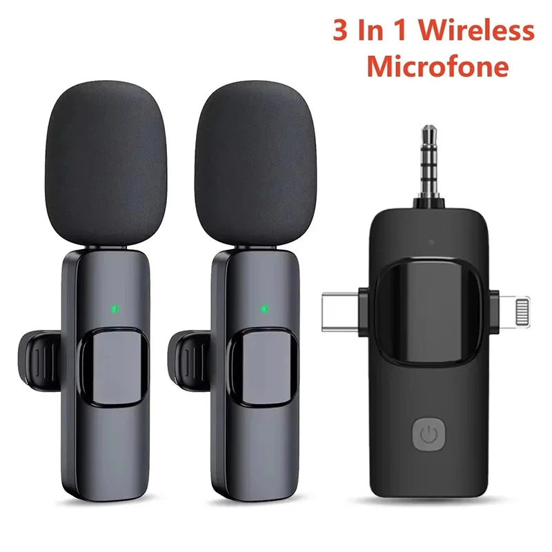 Mini Wireless Lavalier Microphone for iPhone & Type-C Devices