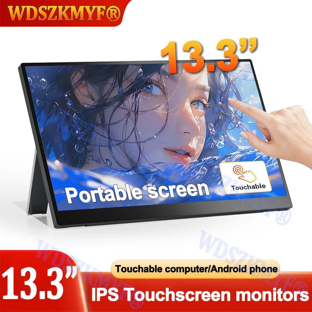 13.3” Portable Touchscreen Monitor (1200P FHD, USB-C)