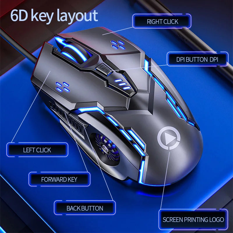 YINDIAO G5 RGB Gaming Mouse – Ergonomic, Silent, and Precise