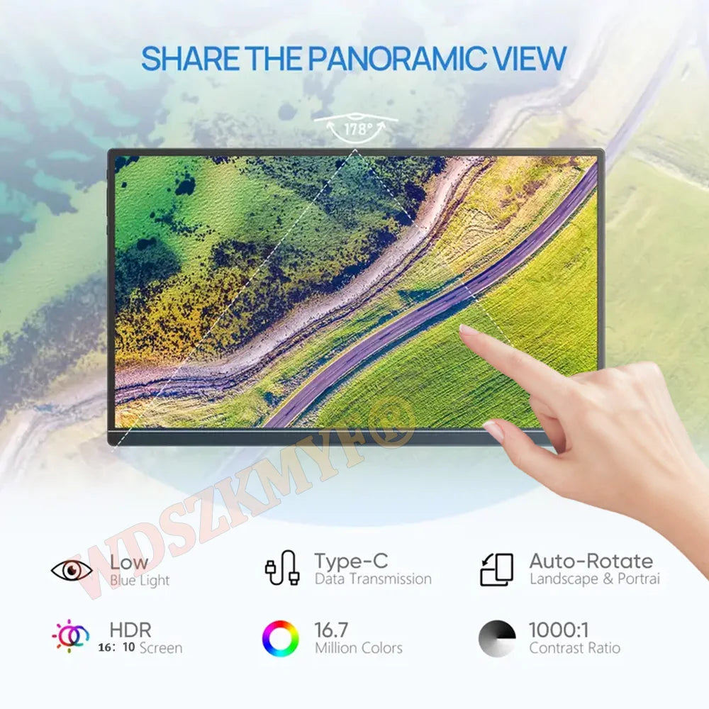 13.3” Portable Touchscreen Monitor (1200P FHD, USB-C)